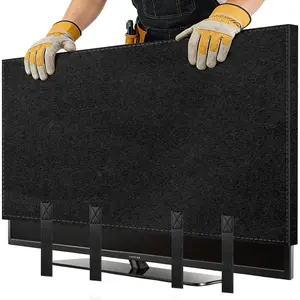 Fits 60''-65'' Flat TV, Anti-Scratch Dust-proof TV Moving Cover with Bottom Strap, Protection for House Moving, Painting, Home Renovation and Pet Scratch