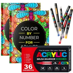 Art Book for Adults（with Acrylic pen） 80 Stunning Images Created for Fun, Relaxation, And Stress Relief, Providing Hours of Enjoyment (Featuring Flowers, Animals, Mandalas, Nature, Landscapes, And More)