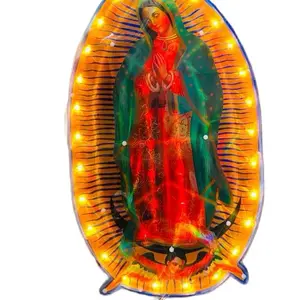Virgin of Guadalupe with Lights - Religious Decor for Catholicism - Control for Light Patterns - Ideal for Home and Church Decor