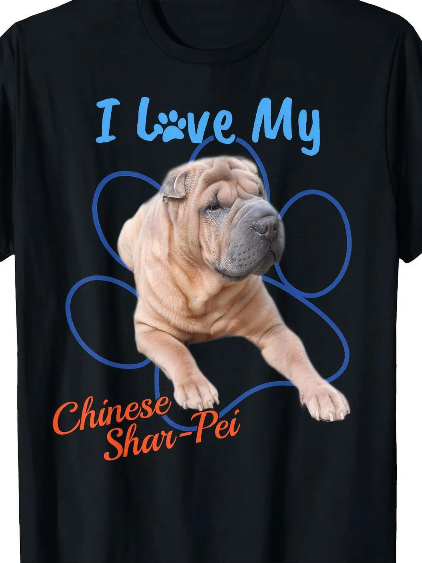 I Love My Chinese Shar Pei Best Dog Lover Paw Prin