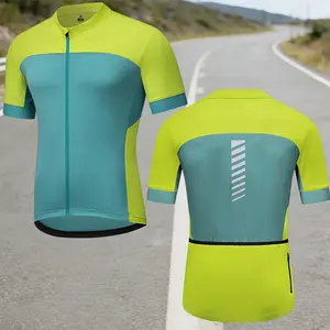 Men’s summer short-sleeve cycling jersey, breathable, non-slip, quick-drying, with reflective stripes at the back, suitable for outdoor cycling#SummerVibes#SummerVibes