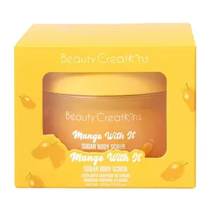 Beauty Creations Sweet Dose Body Scrub Mango With It Sugar Exfoliant for Soft Smooth Skin Vegan Cruelty Free Paraben Free 270g