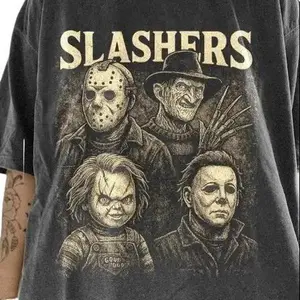 Slashers tshirt, Retro Halloween tshirt, Horror Movie tshirt, Scary Movie tshirt, Halloween Graphic Trendy tshirt