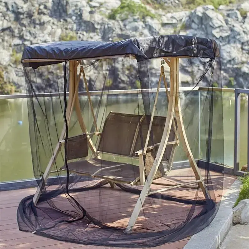 Swing Chair Mosquito Net Cover with Zipper – Waterproof Roof & Breathable Mesh, Easy to Install for Patio, Garden & Outdoor Relaxation, Outdoor Hanging Chair