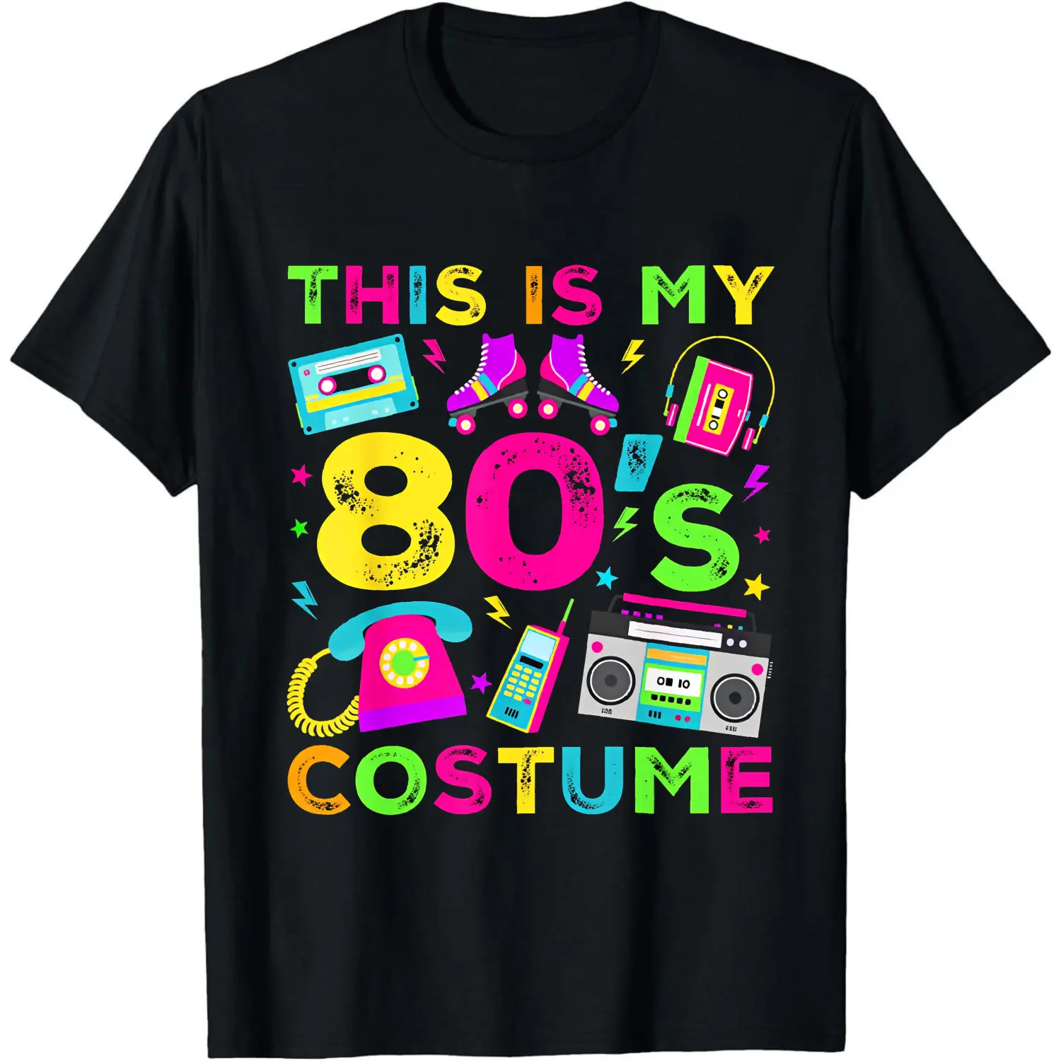 100% Cotton This Is My 80s Costume T-Shirt Women Men Unisex Clothing Streetwear