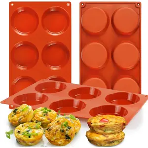 Egg Molds for Oven Baking, 3 count 6-Cavity  Egg Bite Molds for Breakfast Sandwiches, Non-Stick 3" Muffin Top Pans/Whoopie Pie Pan