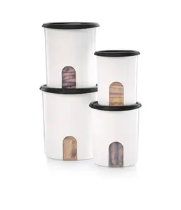 Tupperware One Touch Canister | Reminder Set - Airtight Kitchen Storage Container for Food Storage,  Round Shape