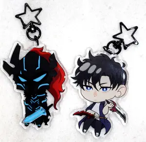 Jin Woo + Igris Acrylic Keychain Charms, Cute, Durable, And Perfect For Bags, Keys, Or Gifts. Great For Daily Use Or As Thoughtful Little Gifts For Your Friends And Yourself.