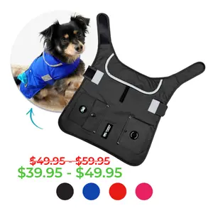 Joyride FrostFlex Winter Jacket (Solid Colors) - Fleece Jacket For Dogs With 360 Reflective and Poo Bag holder Puppy Outfits