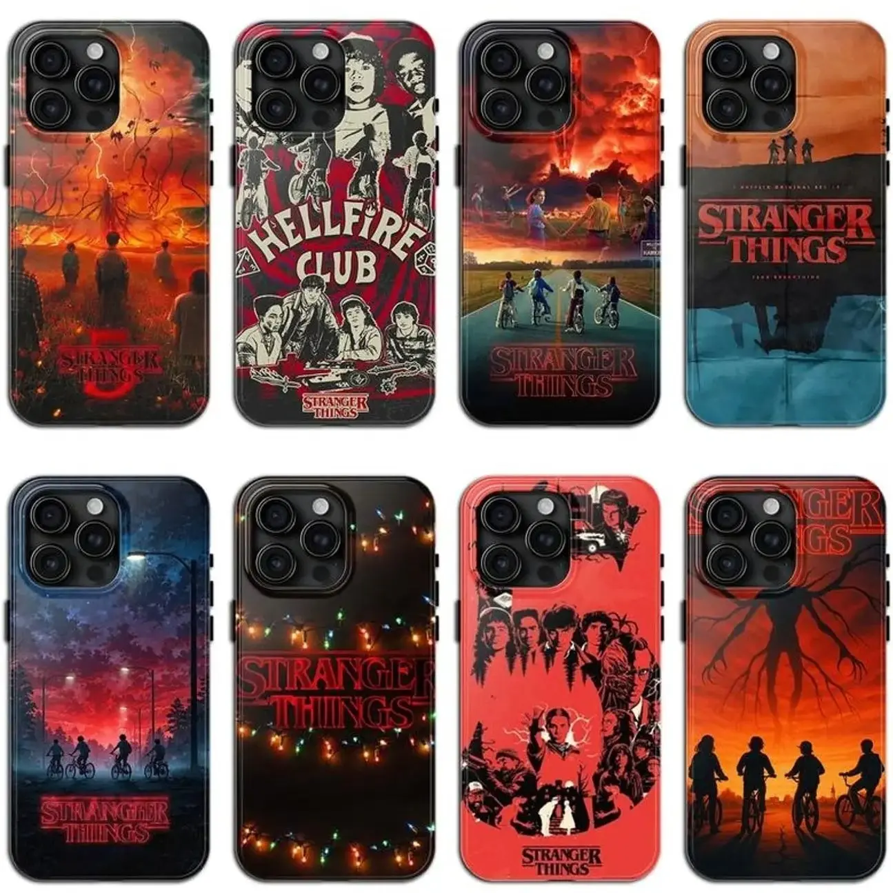 8 Styles Strangg3r Things 5 Upside Down Retro Phone Case Compatible with iPhone 11, 12, 13, 14, 15, 16, 17 & Samsung S22 S23 S24 S25 – check our available sizes