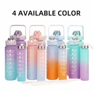 32oz Gradient Water Bottle with Time-Based Hydration Tracker 900ml Capacity for Daily Use Drinkware Cup