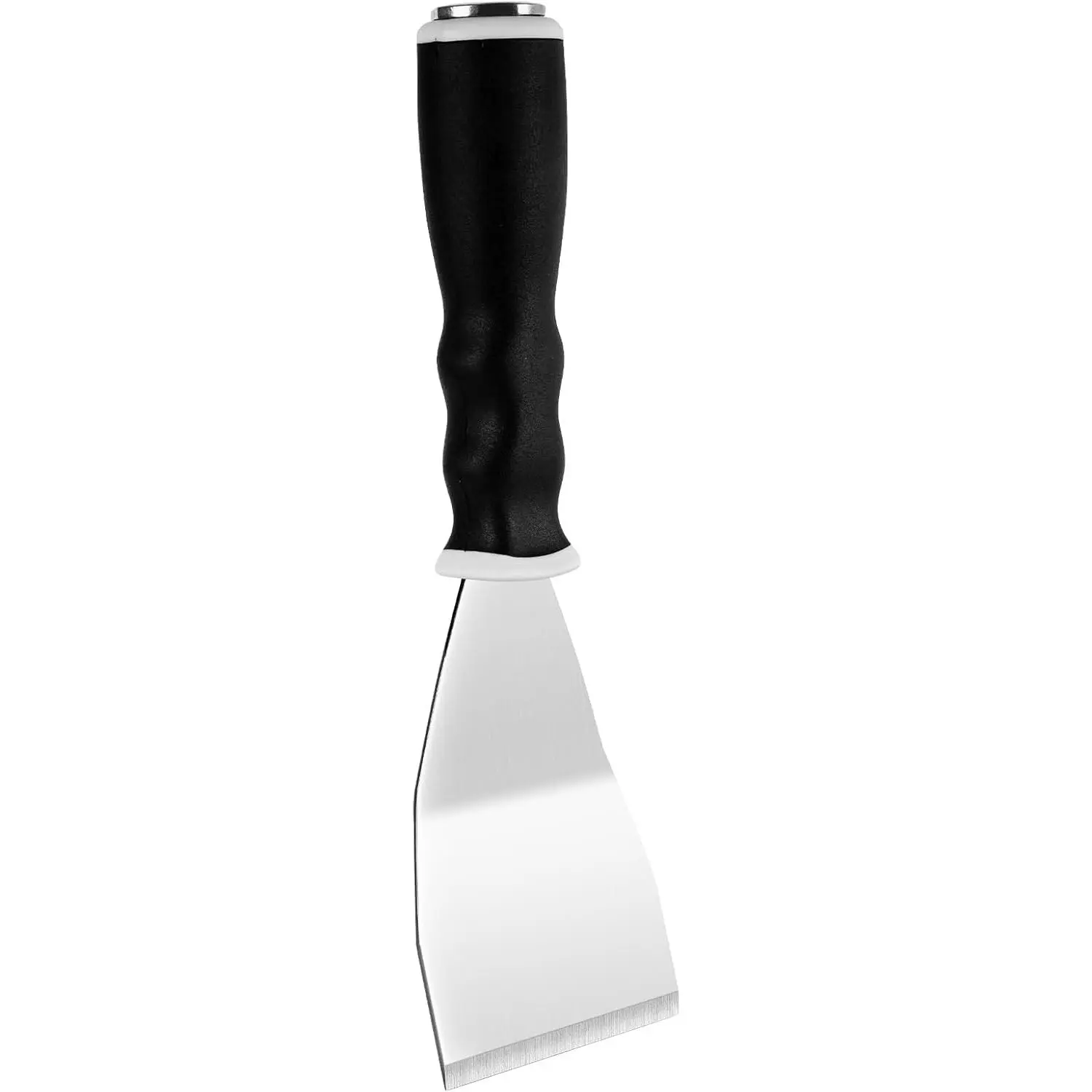 Bent Heavy Duty Scraper, 3" Bent Scraper with Pole Socket Hammer End, Stainless Steel Bent  with Anti Slip Rubber Handle, Heavy Duty  Remover Scraper Tool