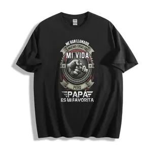 Casual Style Unisex T-Shirt With Spanish Text And Fist Graphic For Everyday Wear Perfect Gift For Dad