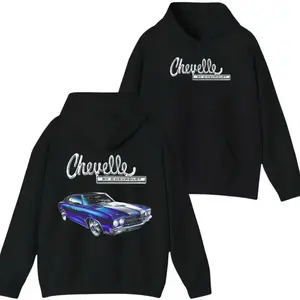 Chevelle By Chevrolet Hoodie – Vintage Muscle Car Graphic Pullover, Classic 70s Streetwear Sweatshirt for Car Lovers & Gearheads, Retro Chevy SS-Inspired Design, Perfect Gift for Auto Enthusiasts