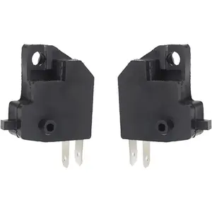 2 PCS Motorcycle Right Brake Light Switch, Right Front Hydraulic Brake Master Cylinder Stop Light Switch Kit, Handlebar Switch Replacement, Universal for Motorcycles Off-Road Vehicles (Black)