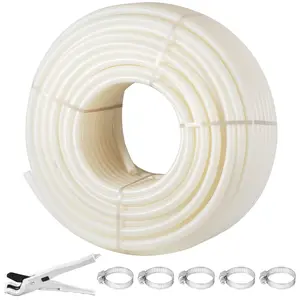 PEX Pipe, 1 Inch X 500 Ft PEX Tubing, Non Oxygen Barrier White PEX-B Pipe, Flexible Water Line For RV Sewer Hose, Plumbing, Radiant Heating, Cold Water And Hot Water Supply, Suitable For Residential And Commercial Use