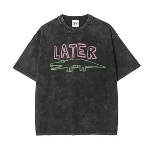 valentine shirts Sarcastic Later Gator Graphic-Shirt- Funny Unisex Loose Fit Tee with Alligator Design, Breathable Washed, Round Neck Short Sleeve Casual Wear& Holiday Parties