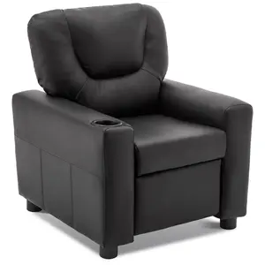 Small Kids Recliner Chair, Faux Leather 7240