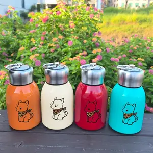 New Mini Dog Pattern Insulated Cup, 304 Stainless Steel Pocket Cup, Simple Water Bottle, Convenient Gift Cup, Ca Prop 65 Compliant