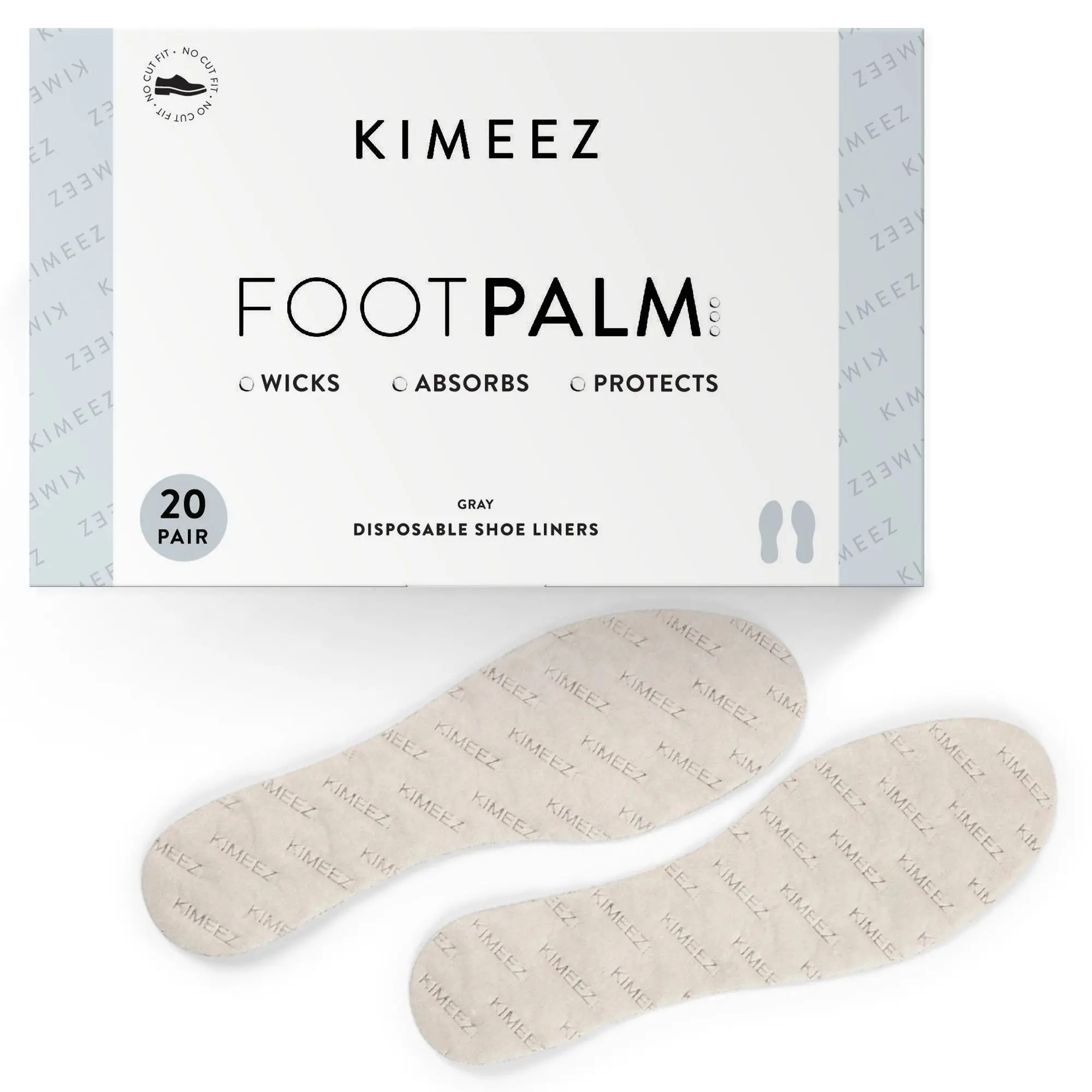 FOOTPALM Disposable Shoe Liners for Men & Women | Ultra Thin No Show Shoe Inserts | Sweat Absorbing Moisture Wicking Insoles | Odor Control Shoe Pads | Sockless Comfort Liners | 20 Pairs