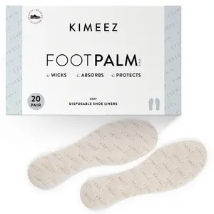 FOOTPALM Disposable Shoe Liners for Men & Women | Ultra Thin No Show Shoe Inserts | Sweat Absorbing Moisture Wicking Insoles | Odor Control Shoe Pads | Sockless Comfort Liners | 20 Pairs