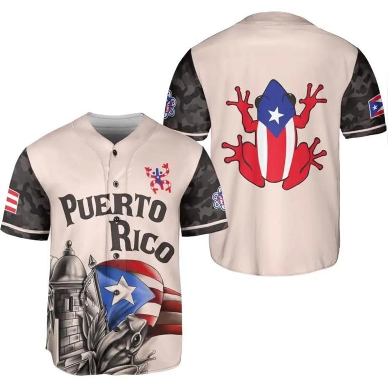Puerto Rico Baseball Jersey, Puerto Rico Jersey Baseball, Puerto Rico Shirt, Puerto Rico Jerseys for Men Women Youth And Kids (PR 1)