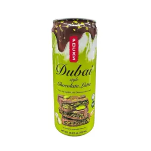 Pocas Dubai Style Chocolate Latte - 1 Can 10.8 Fl oz - Rich & Creamy Beverage for Coffee Lovers