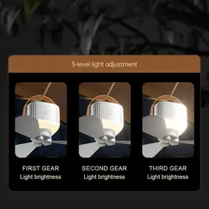 Outdoor Small Fan High Wind Force Remote Control Ceiling Fan, Rechargeable Long Battery Life, Portable Camping Fan, Compact Large Airflow