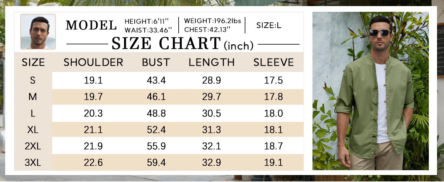 Zaitun Men's Linen Shirt Casual Buttons Down Roll-Up Sleeve Shirt Summer Zen Style T-shirts Kongfu Shirt Karate Shirt