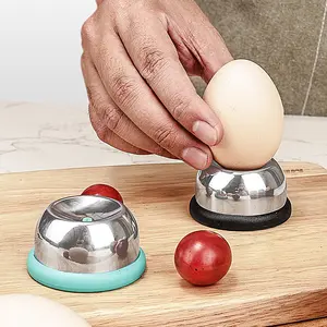 304 Stainless Steel Egg Piercer with Plastic Base, Manual Press Type, Suitable for Boiling and Steaming Eggs, Kitchen Tool, Utensils