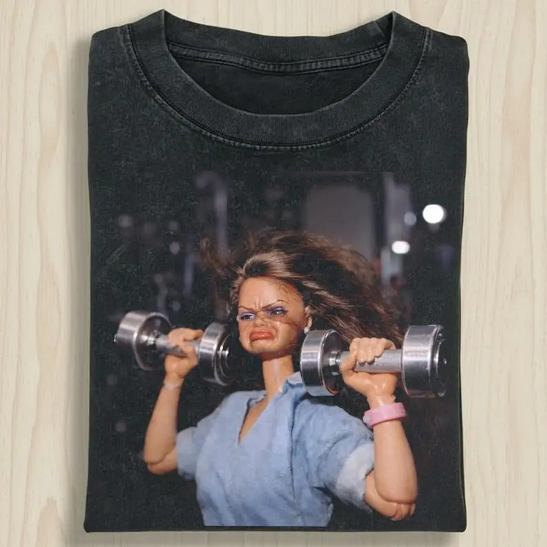 Comfort Colors ®   Funny Gym Doll Shirt, Vintage Workout Meme Tee, Retro Fitness Graphic T-Shirt, Sassy Gym Humor Gift for Women Unisex  Style