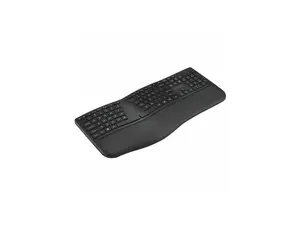 Kensington Pro Fit Ergo KB680 EQ Rechargeable Keyboard - Wireless Connectivity - Bluetooth/RF - 5.4 - 2.40 GHz - USB Type A Interface - CoPilot Hot Key(s) - Windows, Mac OS - PC, Mac - Black