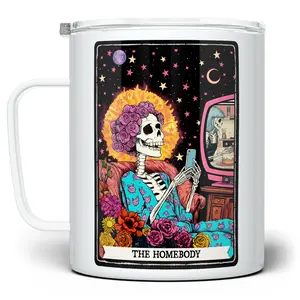 LOFTIPOP The Homebody Tarot Card Mug, Funny Antisocial Introvert Cup, Mystic Halloween Gifts, Designed and Printed in the USA by Loftipop