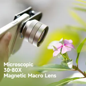 MARTVSEN 30-80X Magnetic Phone Macro Lens, Detachable HD Portable Lens for Jewelry, Jade, Tattoo, Outdoor Photography