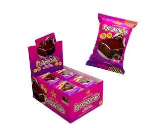 Prime Bites Glazed Chocolate Donut Protein Brownie 12 Count | 19g Protein & 5g Collagen Per Brownie | Soft Baked Low Sugar Snack