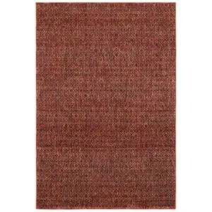 Oriental Weavers Geometric Atlas Casual Area Rug - 1ft10in x 3ft2in, Red, Cozy Indoor Home Decor Decorative Rug