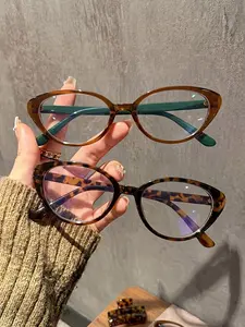 2 Pairs Cat Eye Glasses, Retro Y2K Style, Blue Light Blocking Lenses, Commuter/street Photography/daily Use, Fashionable Eyewear