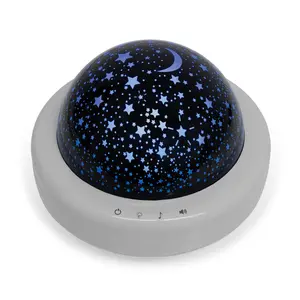 Starlight Projector & Sound Spa Night Light with Touch Controls, 15 Soothing Sounds, LED Colors & USB Cable (No AC-DC Power)