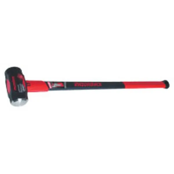 Union Tools 760-3112000 34 in. Razor-Back 6 lbs Forged Steel Head Fiberglass Handle Sledge Hammer, Assembled Clam DF Design, for Concrete Demolition
