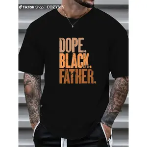 Men Gifts Black Dad Dope Black Father Fathers Day T-Shirt