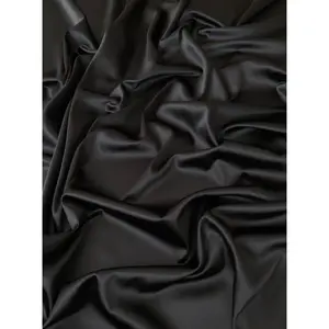 Black Stretch Crepe Back Satin