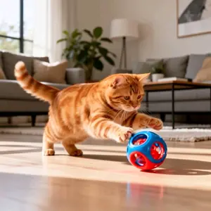 Interactive Smart Cat Ball with Smart Movement & Modern Design for Feline Entertainment Indoor Play