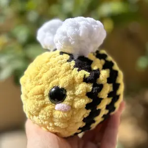 Crochet Bee Plushie, handmade