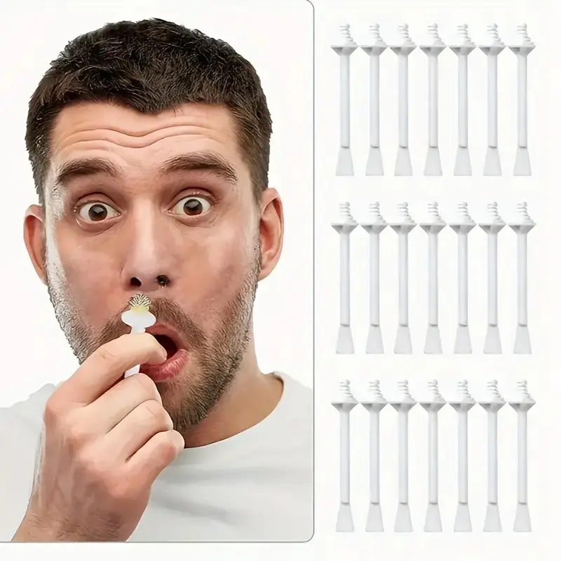 50 Pcs Nose Hair Trimmer Set, High Quality Trimmer, Nasal Hair Remover with Spray Nozzle, Ear Hair Removal Tool, Facial & Eyebrow Grooming Kit, Hair Removal Solution, For Men