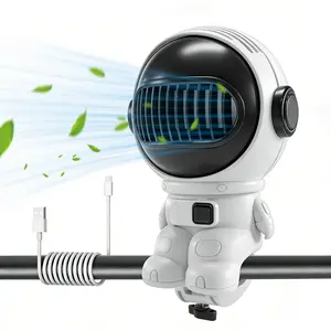 Stroller Fan,Astronaut portable fan, clip on fan for car seat, rechargeable mini fan 8000mah, personal desk fan, cute space fan, clamp fan for treadmill, car headrest fan, battery operated cooling fan, outdoor camping fan, golf cart fan, quiet office fan