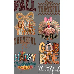 FALL (4) PREMADE GANGSHEET  - 22X36  DTF TRANSFERS - DIRECT TO FILM