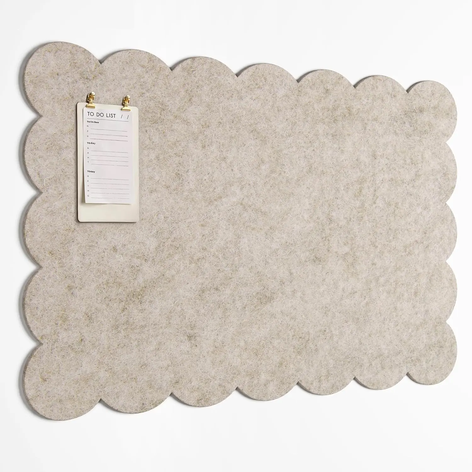 Orelle Scalloped Felt Bulletin Board | Foldable Peel and Stick Felt Board for Wall | Alternative Cork Board for Office, Message Board, Kids Art Display