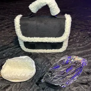 Black Fur Mini - Women's Faux Fur Handbag bag