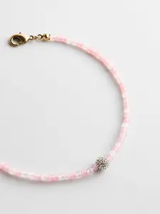 Kyanna Semi-Precious Waterproof Anklet - Rose Quartz