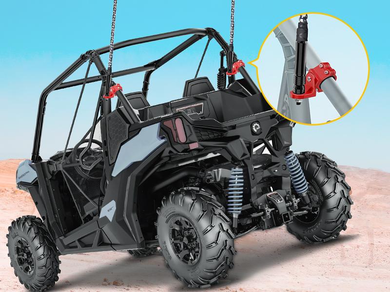 Nilight UTV Flag Antenna Mount Whip Light Mounting Bracket Red Adjustable Heavy Duty for 1.5" to 1.75" and 1.75" to 2" for Polaris RZR Ranger Can Am Maverick X3 Talon